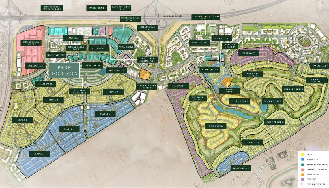 sitemap for Park Horizon