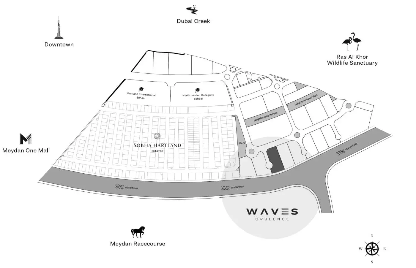Site Plan of Waves Opulence