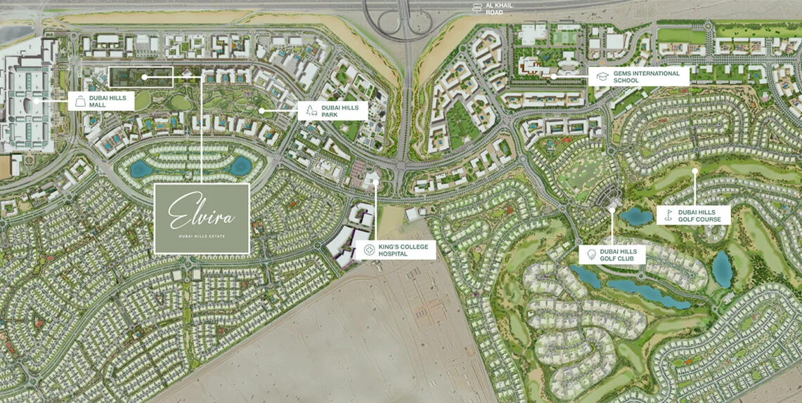 Master plan for Elvira at Dubai Hills Estate