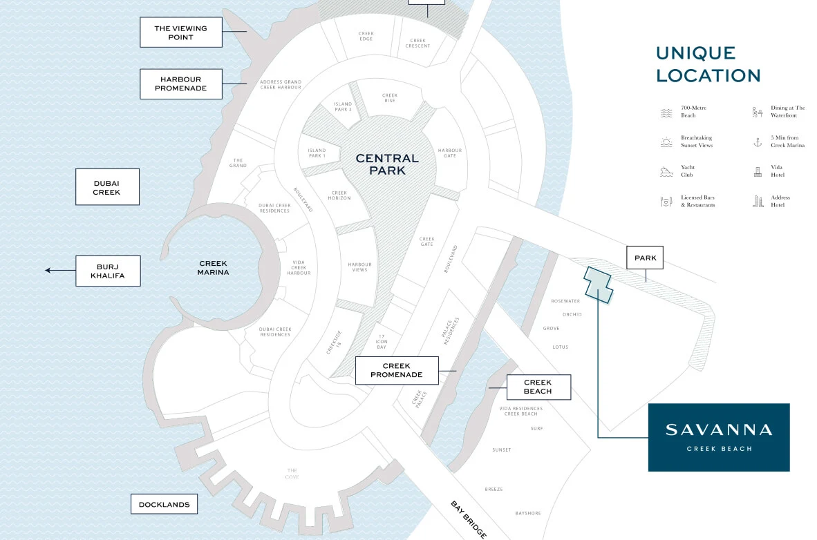 master plan for Savanna by Emaar Properties