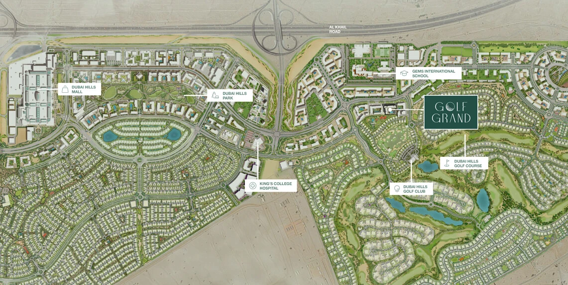 Master plan for Golf Grand at Dubai Hills Estate