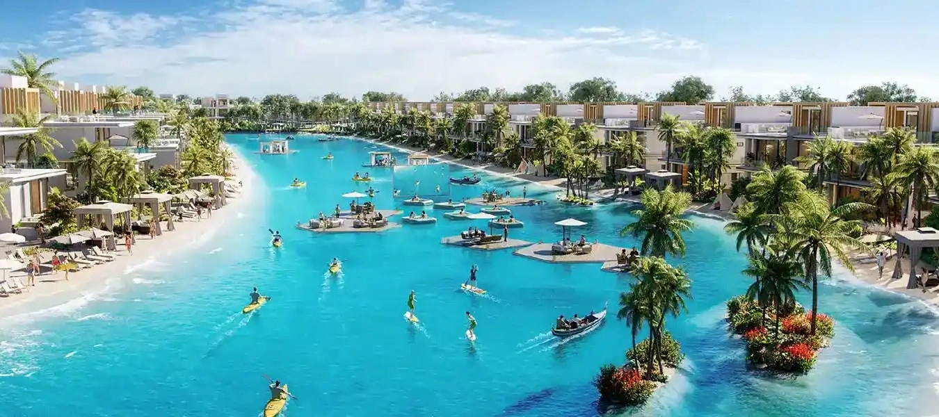 Paddling Gondola Style at Damac Islands