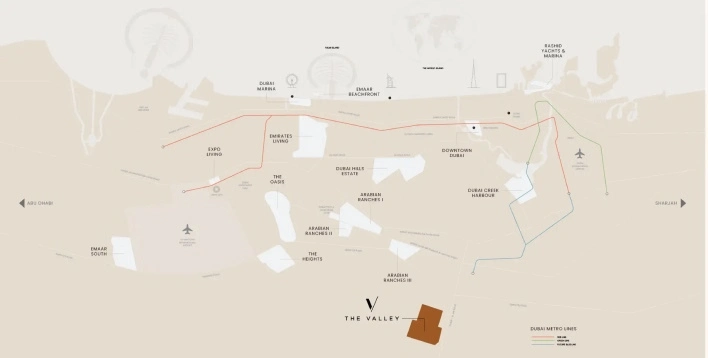 Location of Farm Grove Villas at the Valley